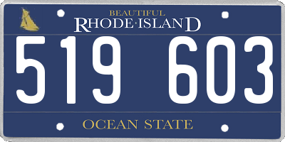 RI license plate 519603