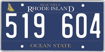 RI license plate 519604