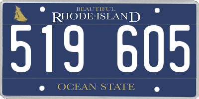 RI license plate 519605