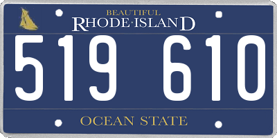 RI license plate 519610