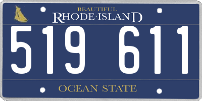 RI license plate 519611