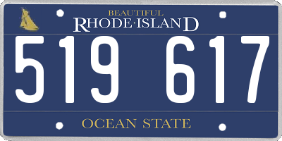 RI license plate 519617