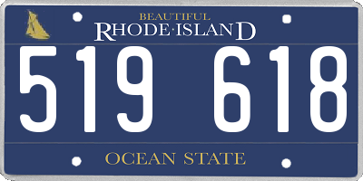 RI license plate 519618