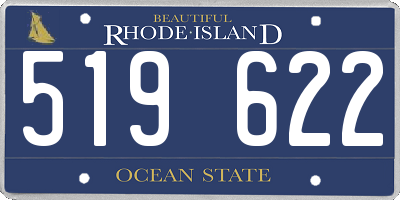 RI license plate 519622