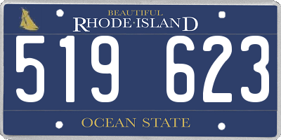 RI license plate 519623