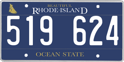RI license plate 519624