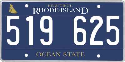 RI license plate 519625