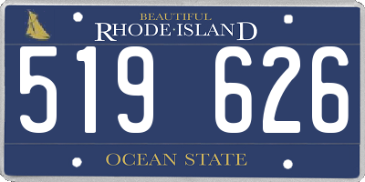 RI license plate 519626