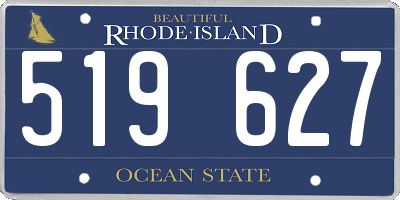 RI license plate 519627