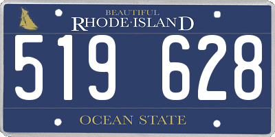 RI license plate 519628