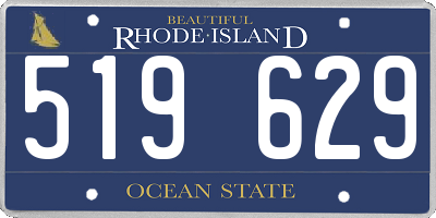 RI license plate 519629