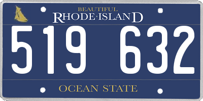 RI license plate 519632