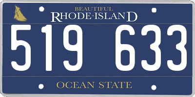 RI license plate 519633