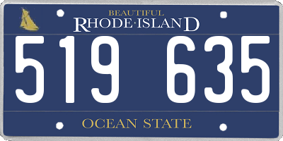 RI license plate 519635