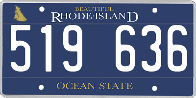 RI license plate 519636