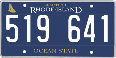 RI license plate 519641