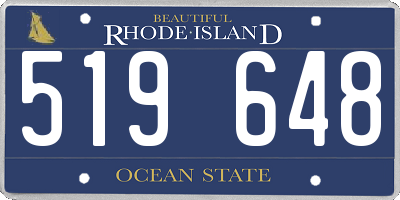 RI license plate 519648