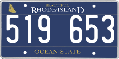 RI license plate 519653