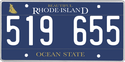 RI license plate 519655