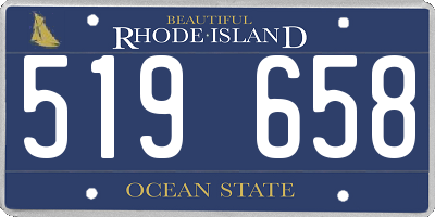 RI license plate 519658