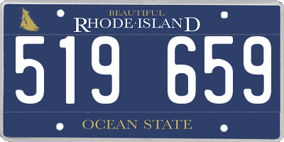 RI license plate 519659