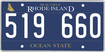 RI license plate 519660