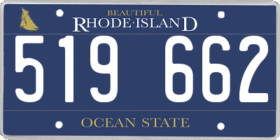 RI license plate 519662