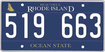 RI license plate 519663
