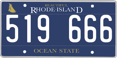 RI license plate 519666