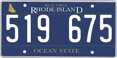 RI license plate 519675