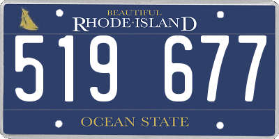 RI license plate 519677