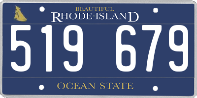RI license plate 519679
