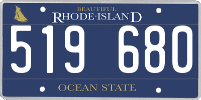 RI license plate 519680
