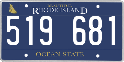 RI license plate 519681