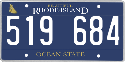 RI license plate 519684