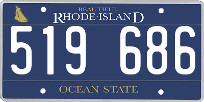 RI license plate 519686