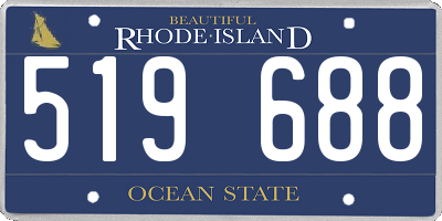 RI license plate 519688