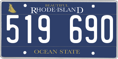 RI license plate 519690