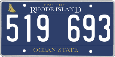 RI license plate 519693