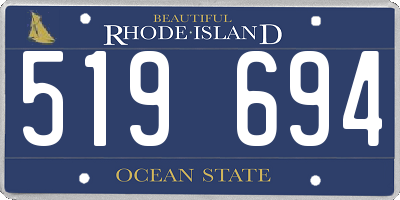 RI license plate 519694