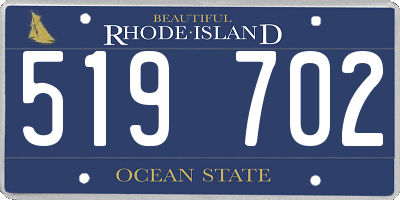 RI license plate 519702