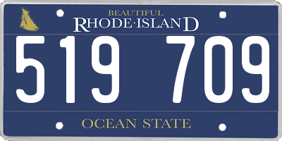 RI license plate 519709