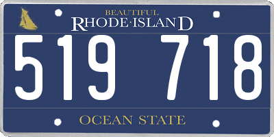 RI license plate 519718