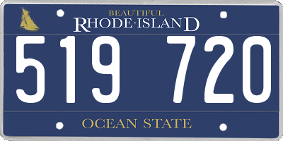 RI license plate 519720