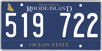 RI license plate 519722