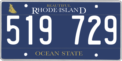 RI license plate 519729