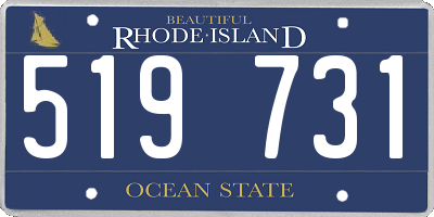 RI license plate 519731