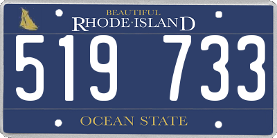 RI license plate 519733