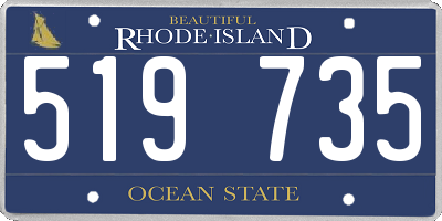 RI license plate 519735