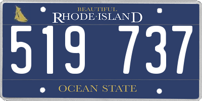 RI license plate 519737